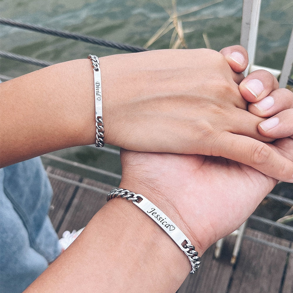 2pcs Set Custom Couple Bracelet